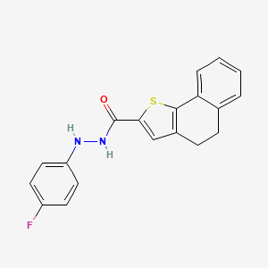 molecular formula C19H15FN2OS B7052909 N'-(4-fluorophenyl)-4,5-dihydrobenzo[g][1]benzothiole-2-carbohydrazide 