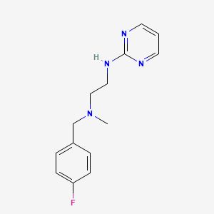 molecular formula C14H17FN4 B7053120 N'-[(4-fluorophenyl)methyl]-N'-methyl-N-pyrimidin-2-ylethane-1,2-diamine 