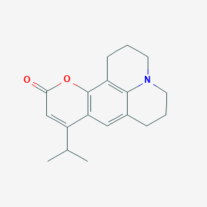 2,3,5,6-1H,4H-Tetrahydro-8-isopropylquinolizino-[9,9am-1-gh]coumarin