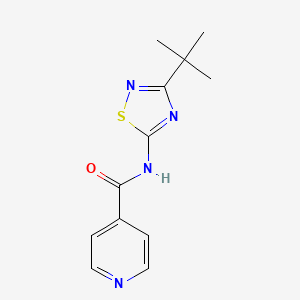 molecular formula C12H14N4OS B7053725 N-(3-tert-butyl-1,2,4-thiadiazol-5-yl)pyridine-4-carboxamide 