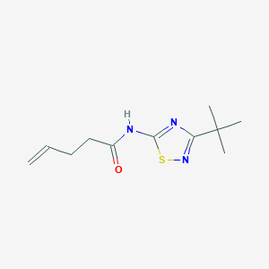 molecular formula C11H17N3OS B7053763 N-(3-tert-butyl-1,2,4-thiadiazol-5-yl)pent-4-enamide 