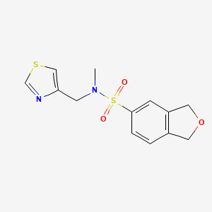molecular formula C13H14N2O3S2 B7053840 N-methyl-N-(1,3-thiazol-4-ylmethyl)-1,3-dihydro-2-benzofuran-5-sulfonamide 