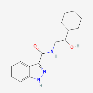 molecular formula C16H21N3O2 B7053980 N-(2-cyclohexyl-2-hydroxyethyl)-1H-indazole-3-carboxamide 