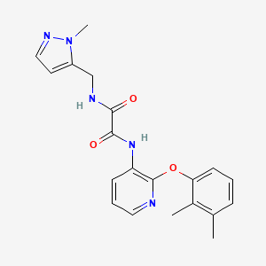 molecular formula C20H21N5O3 B7054227 N'-[2-(2,3-dimethylphenoxy)pyridin-3-yl]-N-[(2-methylpyrazol-3-yl)methyl]oxamide 