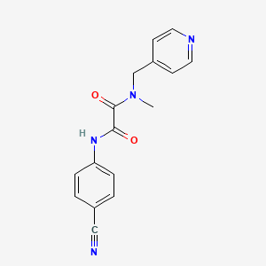 molecular formula C16H14N4O2 B7054648 N-(4-cyanophenyl)-N'-methyl-N'-(pyridin-4-ylmethyl)oxamide 