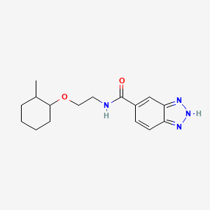 molecular formula C16H22N4O2 B7054834 N-[2-(2-methylcyclohexyl)oxyethyl]-2H-benzotriazole-5-carboxamide 