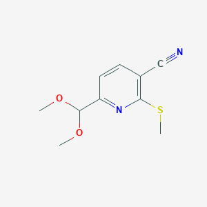 6-(Dimethoxymethyl)-2-(methylthio)nicotinonitrile
