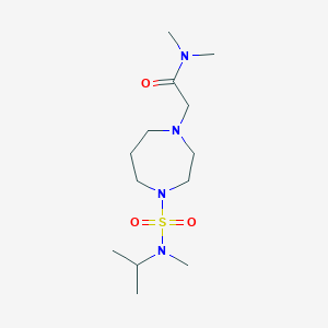 molecular formula C13H28N4O3S B7056891 N,N-dimethyl-2-[4-[methyl(propan-2-yl)sulfamoyl]-1,4-diazepan-1-yl]acetamide 