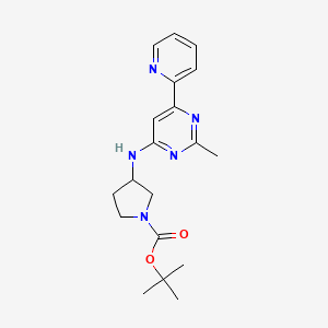 molecular formula C19H25N5O2 B7056949 Tert-butyl 3-[(2-methyl-6-pyridin-2-ylpyrimidin-4-yl)amino]pyrrolidine-1-carboxylate 