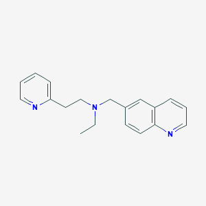 molecular formula C19H21N3 B7057317 N-ethyl-2-pyridin-2-yl-N-(quinolin-6-ylmethyl)ethanamine 