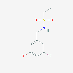 molecular formula C10H14FNO3S B7057782 N-[(3-fluoro-5-methoxyphenyl)methyl]ethanesulfonamide 