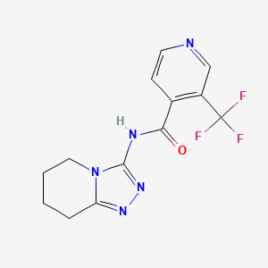 molecular formula C13H12F3N5O B7057815 N-(5,6,7,8-tetrahydro-[1,2,4]triazolo[4,3-a]pyridin-3-yl)-3-(trifluoromethyl)pyridine-4-carboxamide 