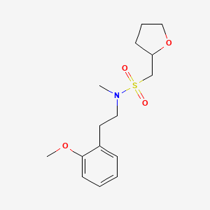 molecular formula C15H23NO4S B7057987 N-[2-(2-methoxyphenyl)ethyl]-N-methyl-1-(oxolan-2-yl)methanesulfonamide 