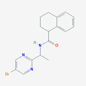 molecular formula C17H18BrN3O B7058287 N-[1-(5-bromopyrimidin-2-yl)ethyl]-1,2,3,4-tetrahydronaphthalene-1-carboxamide 