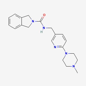 molecular formula C20H25N5O B7058673 N-[[6-(4-methylpiperazin-1-yl)pyridin-3-yl]methyl]-1,3-dihydroisoindole-2-carboxamide 