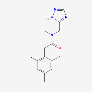 molecular formula C15H20N4O B7058696 N-methyl-N-(1H-1,2,4-triazol-5-ylmethyl)-2-(2,4,6-trimethylphenyl)acetamide 