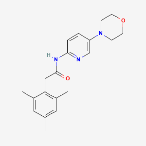 molecular formula C20H25N3O2 B7058788 N-(5-morpholin-4-ylpyridin-2-yl)-2-(2,4,6-trimethylphenyl)acetamide 