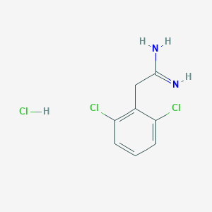 molecular formula C8H9Cl3N2 B070588 2-(2,6-Dichlorophenyl)ethanimidamide hydrochloride CAS No. 175276-76-3