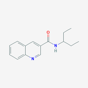 molecular formula C15H18N2O B7059198 N-pentan-3-ylquinoline-3-carboxamide 