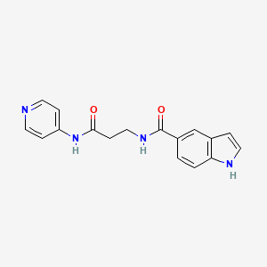 molecular formula C17H16N4O2 B7059208 N-[3-oxo-3-(pyridin-4-ylamino)propyl]-1H-indole-5-carboxamide 