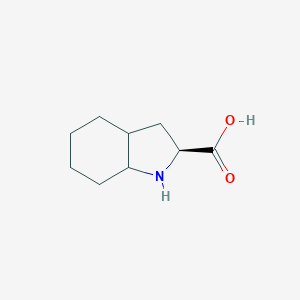 molecular formula C9H15NO2 B070594 (2S)-Octahydroindole-2-carboxylic acid CAS No. 186194-75-2