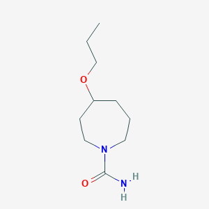 molecular formula C10H20N2O2 B7059652 4-Propoxyazepane-1-carboxamide 