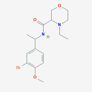 molecular formula C16H23BrN2O3 B7059708 N-[1-(3-bromo-4-methoxyphenyl)ethyl]-4-ethylmorpholine-3-carboxamide 