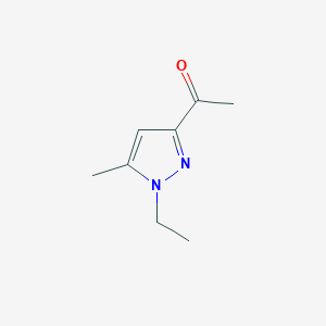 molecular formula C8H12N2O B070598 3-Acetyl-1-ethyl-5-methylpyrazole CAS No. 165743-69-1