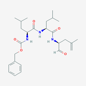 molecular formula C26H39N3O5 B070599 Z-Leu-leu-4,5-dehydro-leu-aldehyde CAS No. 181139-85-5