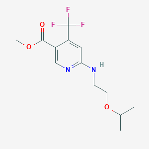 molecular formula C13H17F3N2O3 B7059924 Methyl 6-(2-propan-2-yloxyethylamino)-4-(trifluoromethyl)pyridine-3-carboxylate 