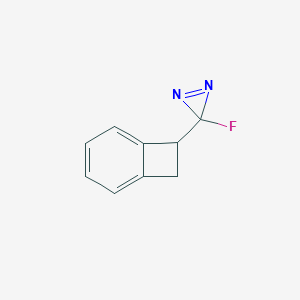 molecular formula C9H7FN2 B070600 3-(7-Bicyclo[4.2.0]octa-1,3,5-trienyl)-3-fluorodiazirine CAS No. 182743-91-5