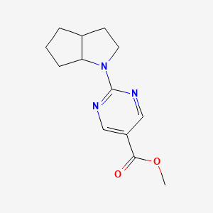 molecular formula C13H17N3O2 B7060001 methyl 2-(3,3a,4,5,6,6a-hexahydro-2H-cyclopenta[b]pyrrol-1-yl)pyrimidine-5-carboxylate 