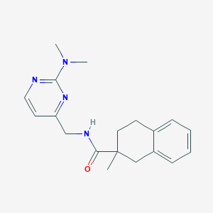 molecular formula C19H24N4O B7060035 N-[[2-(dimethylamino)pyrimidin-4-yl]methyl]-2-methyl-3,4-dihydro-1H-naphthalene-2-carboxamide 