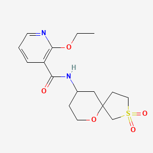 molecular formula C16H22N2O5S B7060177 N-(2,2-dioxo-6-oxa-2lambda6-thiaspiro[4.5]decan-9-yl)-2-ethoxypyridine-3-carboxamide 