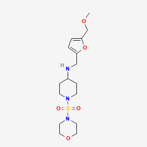 molecular formula C16H27N3O5S B7060396 N-[[5-(methoxymethyl)furan-2-yl]methyl]-1-morpholin-4-ylsulfonylpiperidin-4-amine 