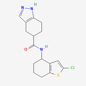 molecular formula C16H18ClN3OS B7060489 N-(2-chloro-4,5,6,7-tetrahydro-1-benzothiophen-4-yl)-4,5,6,7-tetrahydro-1H-indazole-5-carboxamide 