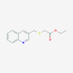 molecular formula C14H15NO2S B7060515 Ethyl 2-(quinolin-3-ylmethylsulfanyl)acetate 