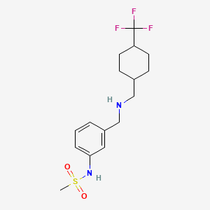 molecular formula C16H23F3N2O2S B7060547 N-[3-[[[4-(trifluoromethyl)cyclohexyl]methylamino]methyl]phenyl]methanesulfonamide 