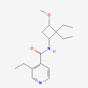 molecular formula C17H26N2O2 B7060548 N-(2,2-diethyl-3-methoxycyclobutyl)-3-ethylpyridine-4-carboxamide 