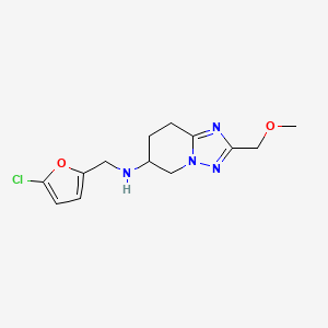 molecular formula C13H17ClN4O2 B7060580 N-[(5-chlorofuran-2-yl)methyl]-2-(methoxymethyl)-5,6,7,8-tetrahydro-[1,2,4]triazolo[1,5-a]pyridin-6-amine 