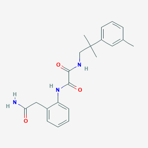 molecular formula C21H25N3O3 B7060663 N'-[2-(2-amino-2-oxoethyl)phenyl]-N-[2-methyl-2-(3-methylphenyl)propyl]oxamide 