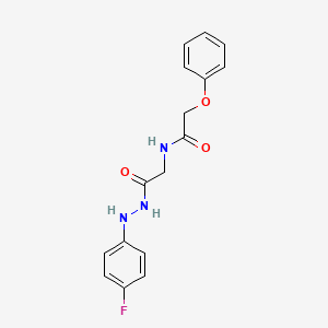molecular formula C16H16FN3O3 B7060758 N-[2-[2-(4-fluorophenyl)hydrazinyl]-2-oxoethyl]-2-phenoxyacetamide 