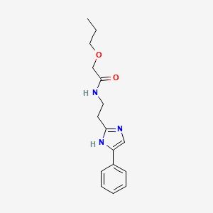 molecular formula C16H21N3O2 B7060798 N-[2-(5-phenyl-1H-imidazol-2-yl)ethyl]-2-propoxyacetamide 