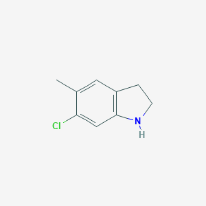 molecular formula C9H10ClN B070610 6-Chloro-5-methylindoline CAS No. 162100-44-9