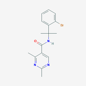 molecular formula C16H18BrN3O B7061026 N-[2-(2-bromophenyl)propan-2-yl]-2,4-dimethylpyrimidine-5-carboxamide 