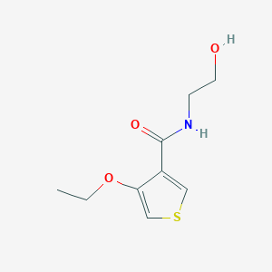 molecular formula C9H13NO3S B070612 4-ethoxy-N-(2-hydroxyethyl)thiophene-3-carboxamide CAS No. 162469-48-9