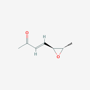 molecular formula C7H10O2 B070613 (E)-4-[(2S,3S)-3-Methyloxiran-2-yl]but-3-en-2-one CAS No. 159702-46-2