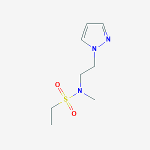 molecular formula C8H15N3O2S B7061437 N-methyl-N-(2-pyrazol-1-ylethyl)ethanesulfonamide 