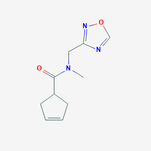 molecular formula C10H13N3O2 B7061533 N-methyl-N-(1,2,4-oxadiazol-3-ylmethyl)cyclopent-3-ene-1-carboxamide 