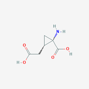 molecular formula C6H9NO4 B070617 (1S,2S)-1-amino-2-(carboxymethyl)cyclopropane-1-carboxylic Acid CAS No. 185527-67-7